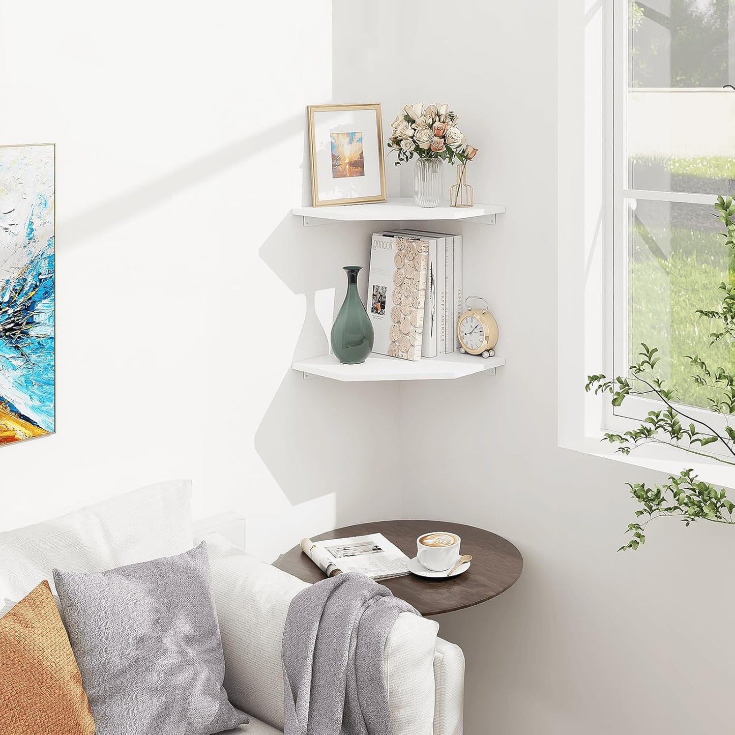 ShelfLoft Wall Mount Floating Corner Shelves