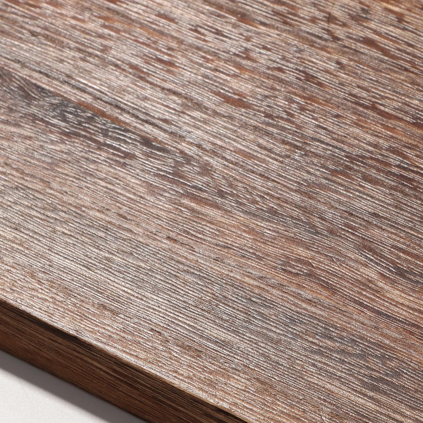 ShelfLoft 17"W x 6.7"D Natural Paulownia Wood Floating Shelves,Rustic Brown-3 Pack