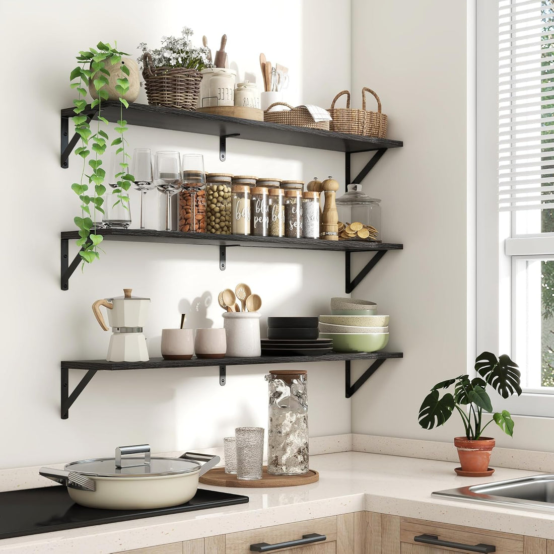 ⭐️Floating Shelves-009⭐️12 Creative Ways to Use Floating Shelves in American Home Decor