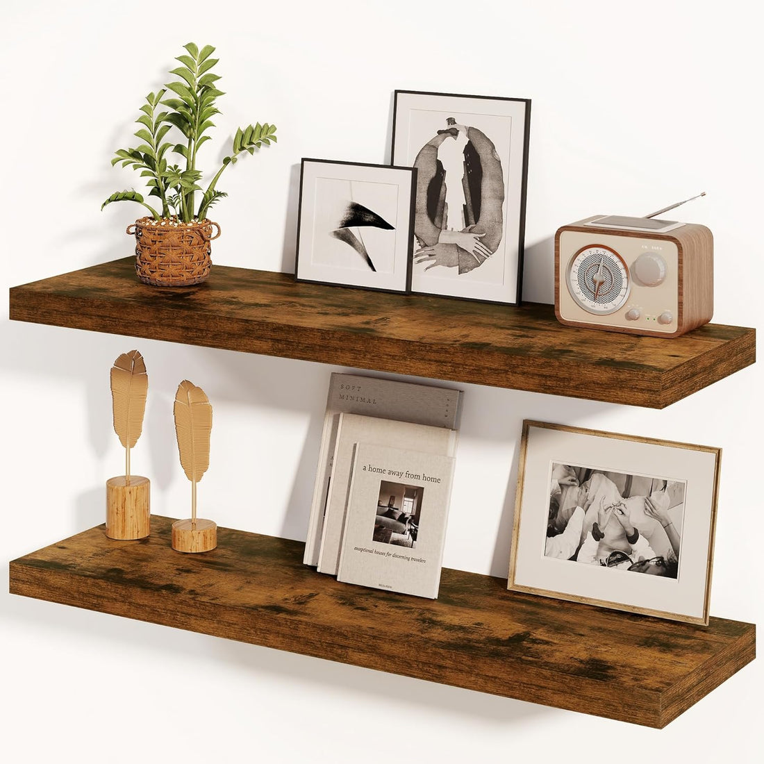 ⭐️Floating Shelves-008⭐️Embrace the Timeless Charm of American Countryside with ShelfLoft's Farmhouse and Rustic Wood Shelves