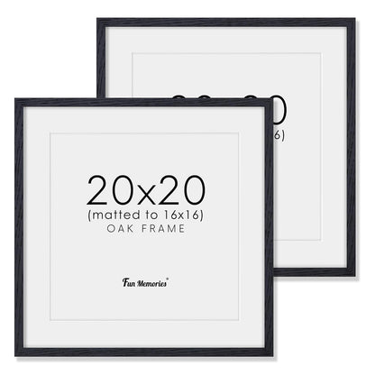 ShelfLoft 20"x20" Oak Wood Picture Frame