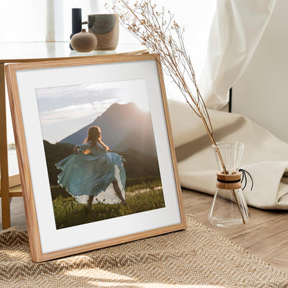 ShelfLoft 20"x20" Oak Wood Picture Frame