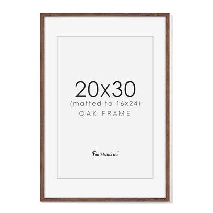 ShelfLoft 20"x30" Oak Wood Picture Frame