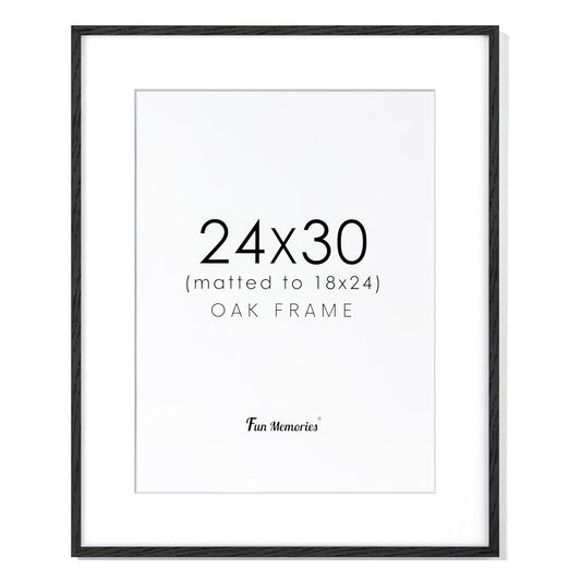 ShelfLoft 24"x30" Oak Wood Picture Frame