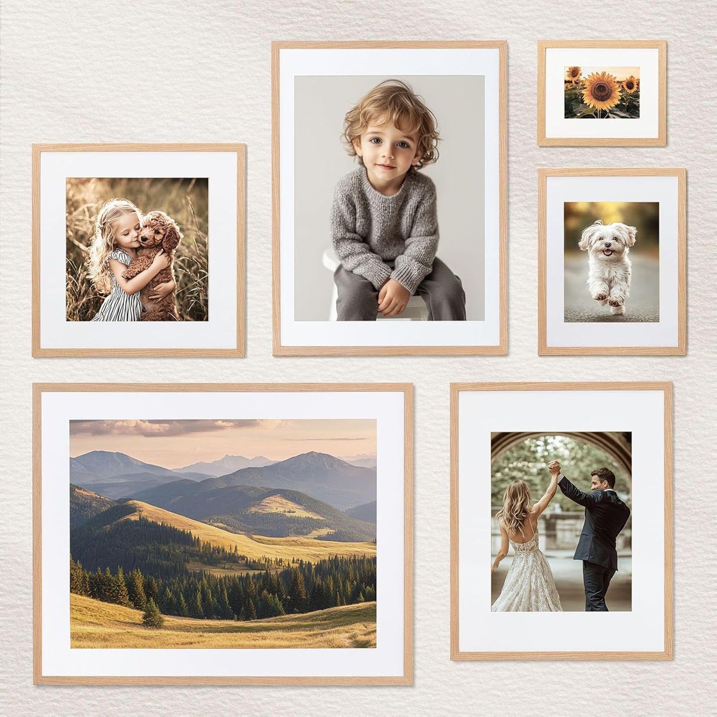 ShelfLoft 20 Sizes Wood Picture Frame, Home Decor Wall Hanging Photo Frame