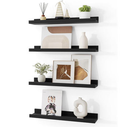 ShelfLoft 4.7 Inch Deep Floating Wall Shelves Picture Ledge Shelf,4 Pack