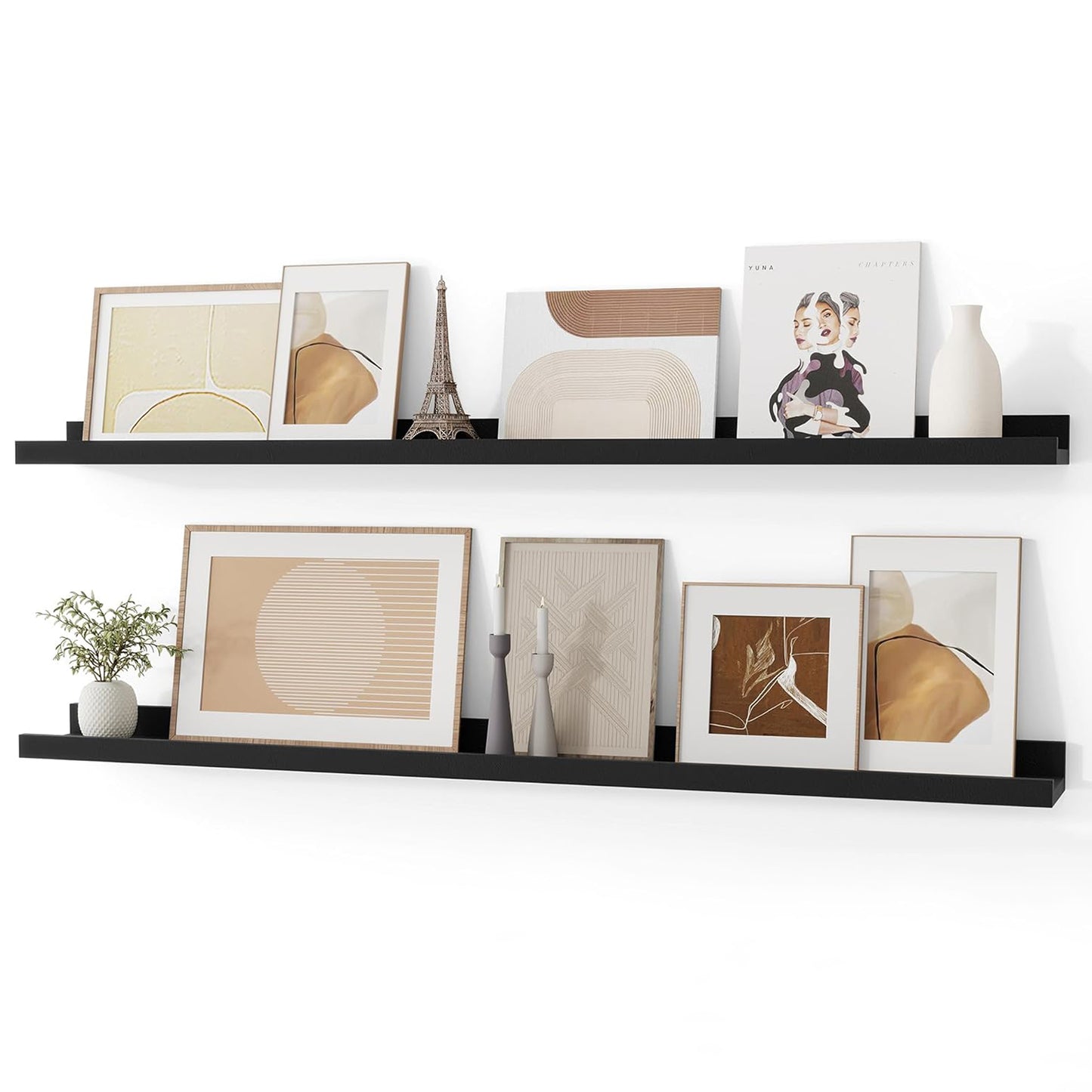 ShelfLoft 4.7 Inch Deep Floating Wall Shelves Picture Ledge Shelf,4 Pack