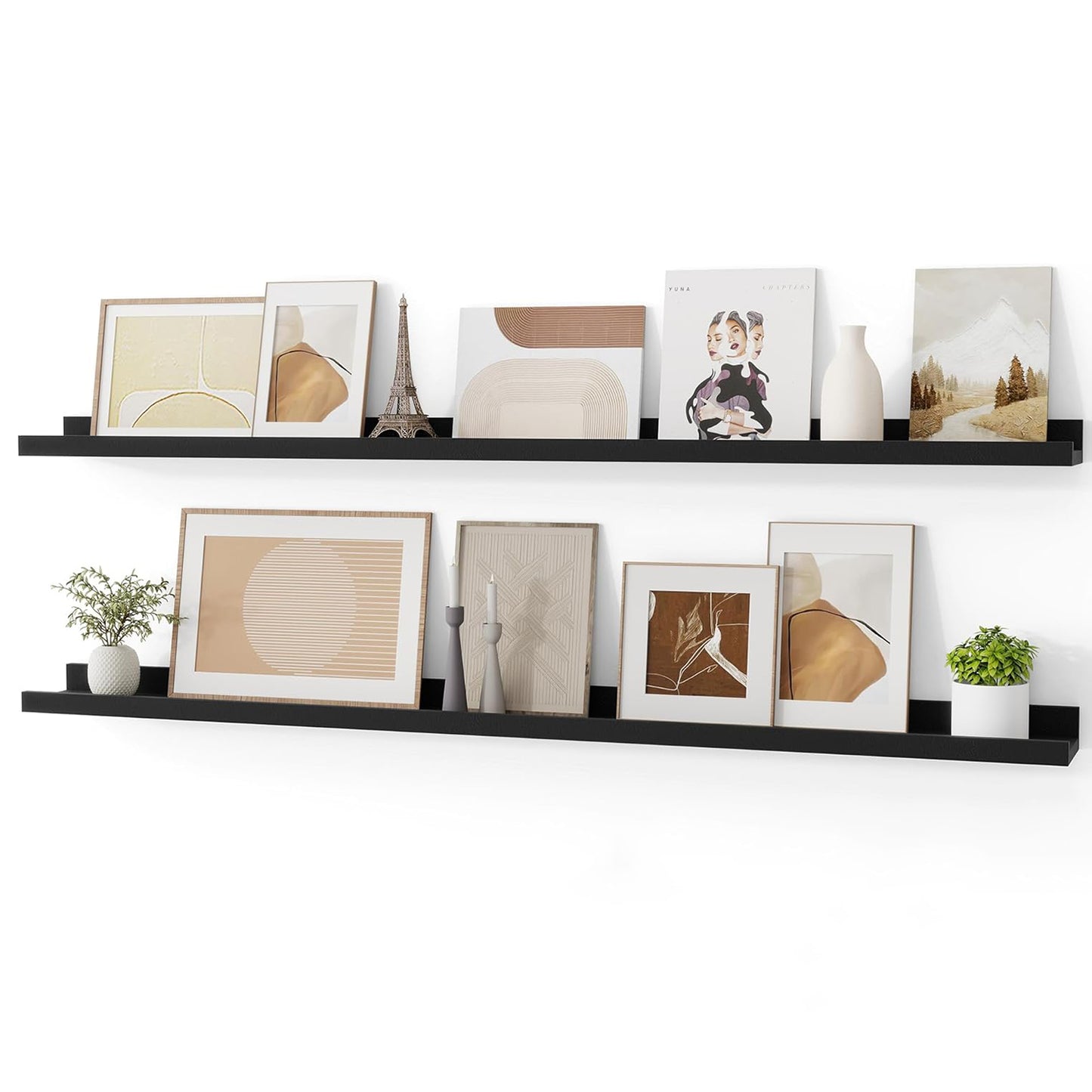 ShelfLoft 4.7 Inch Deep Floating Wall Shelves Picture Ledge Shelf,4 Pack