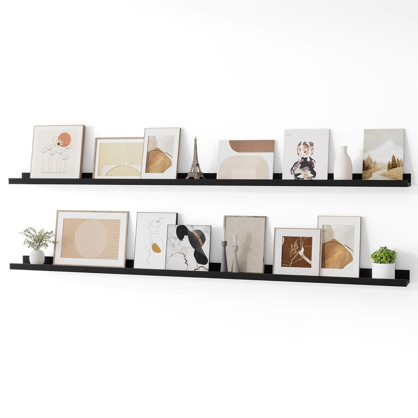 ShelfLoft 4.7 Inch Deep Floating Wall Shelves Picture Ledge Shelf,4 Pack