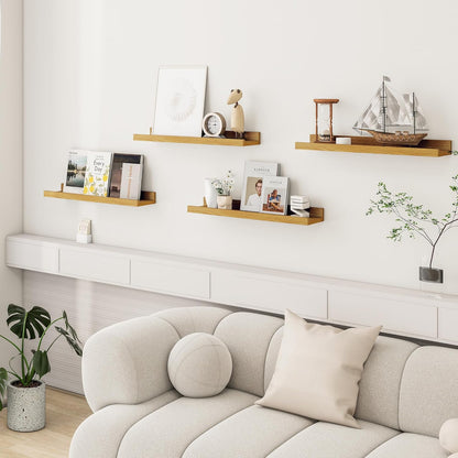 ShelfLoft 4.7 Inch Deep Floating Wall Shelves Picture Ledge Shelf,4 Pack