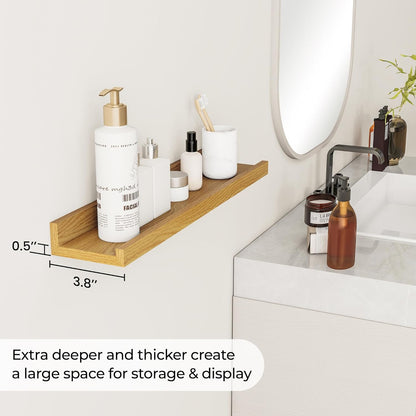 ShelfLoft 4.7 Inch Deep Floating Wall Shelves Picture Ledge Shelf,4 Pack