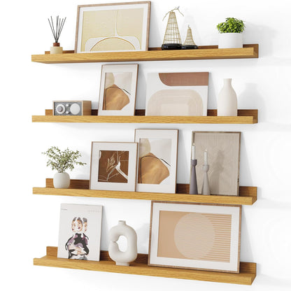 ShelfLoft 4.7 Inch Deep Floating Wall Shelves Picture Ledge Shelf,4 Pack