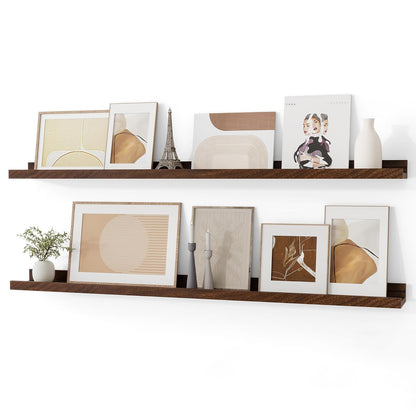 ShelfLoft 4.7 Inch Deep Floating Wall Shelves Picture Ledge Shelf,4 Pack