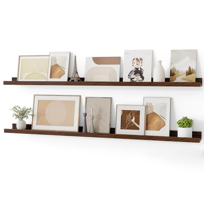 ShelfLoft 4.7 Inch Deep Floating Wall Shelves Picture Ledge Shelf,4 Pack