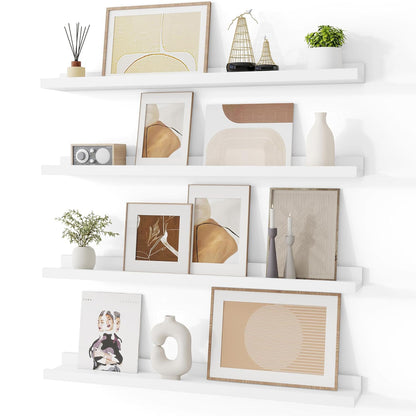 ShelfLoft 4.7 Inch Deep Floating Wall Shelves Picture Ledge Shelf,4 Pack