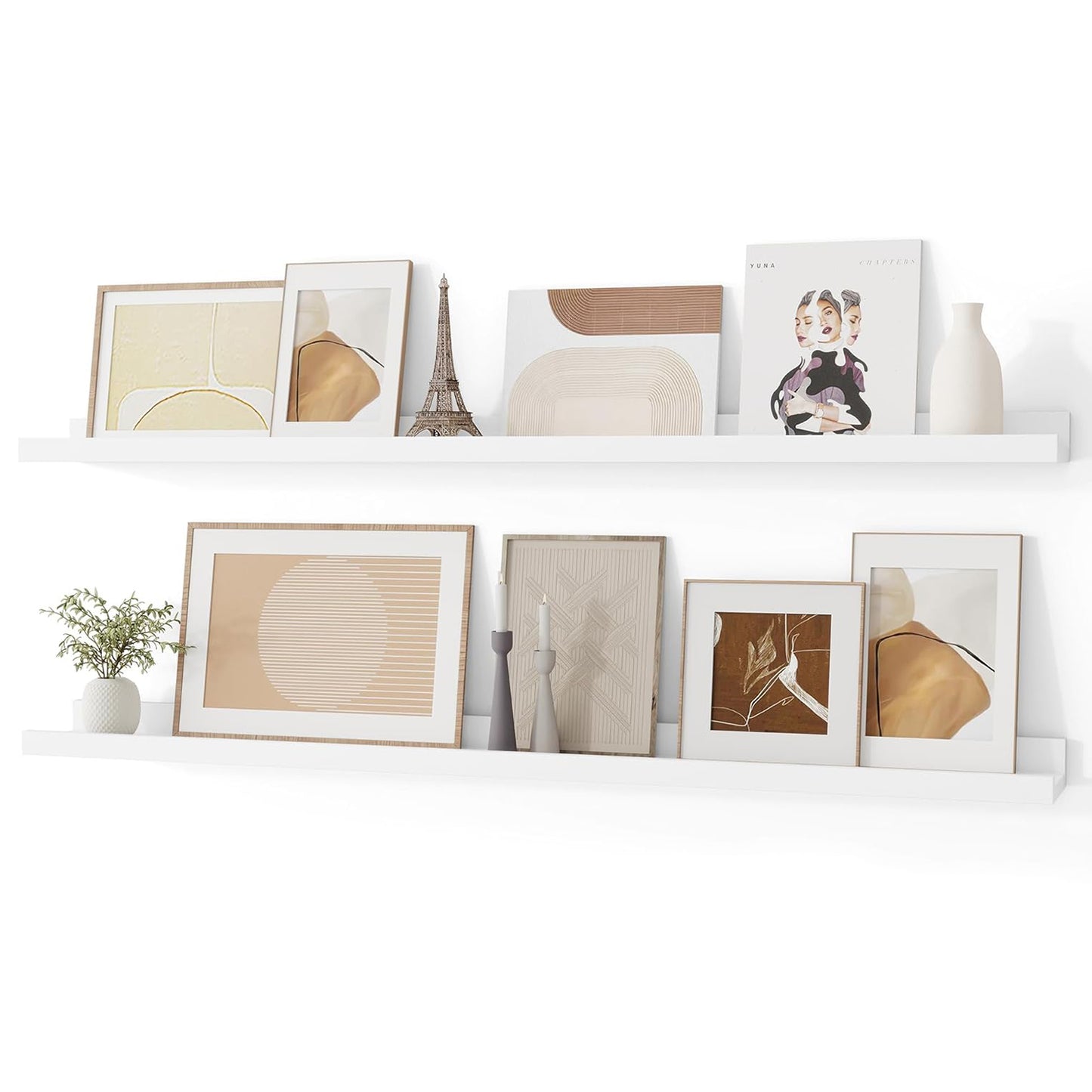 ShelfLoft 4.7 Inch Deep Floating Wall Shelves Picture Ledge Shelf,4 Pack