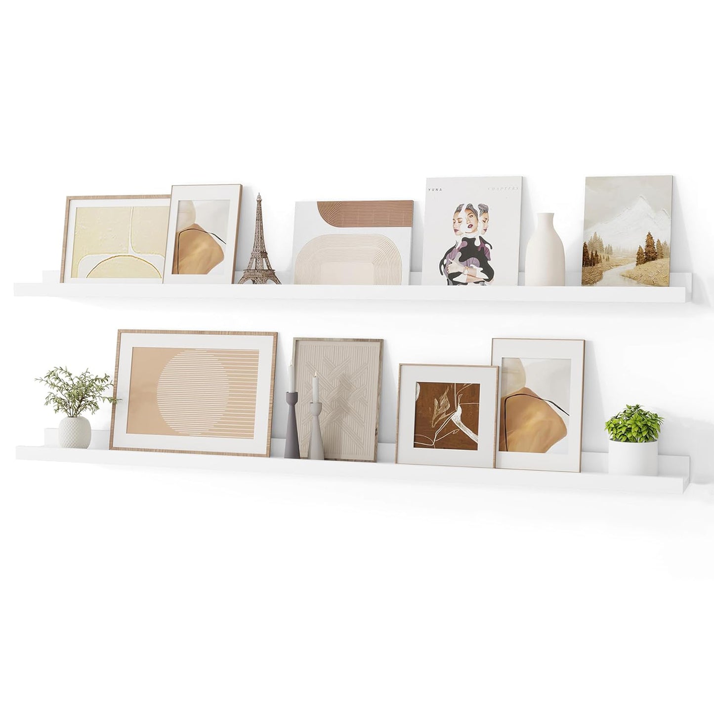 ShelfLoft 4.7 Inch Deep Floating Wall Shelves Picture Ledge Shelf,4 Pack