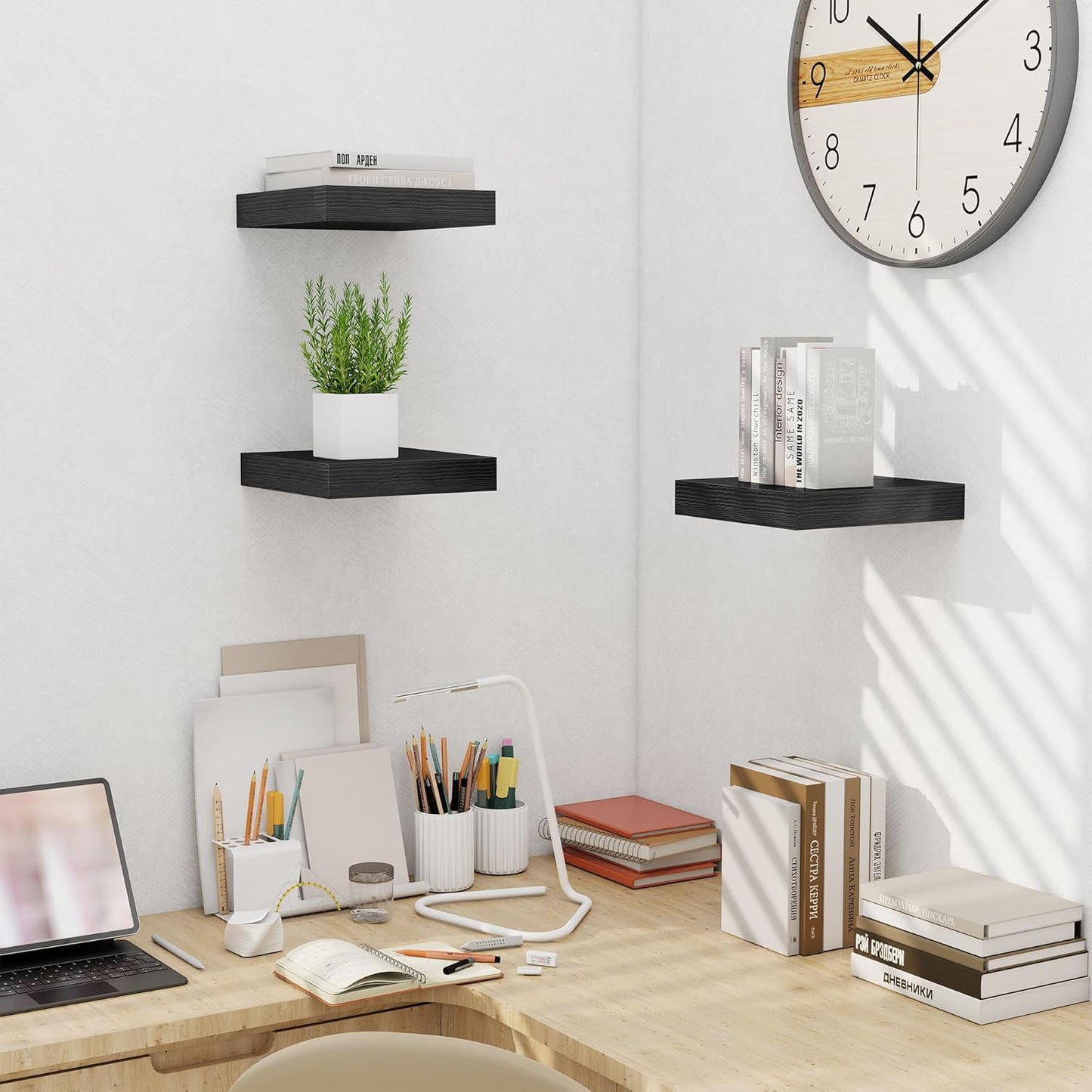 ShelfLoft 9 Inch Deep Floating Shelves for Wall Storage