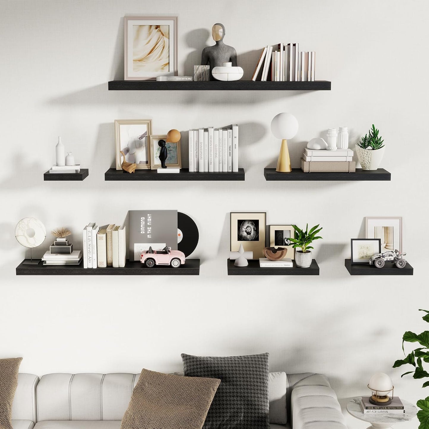 ShelfLoft 9 Inch Deep Floating Shelves for Wall Storage