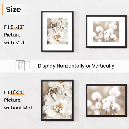 Shelfloft 10 Sizes Wall Hanging Picture Frame with Removable Mat