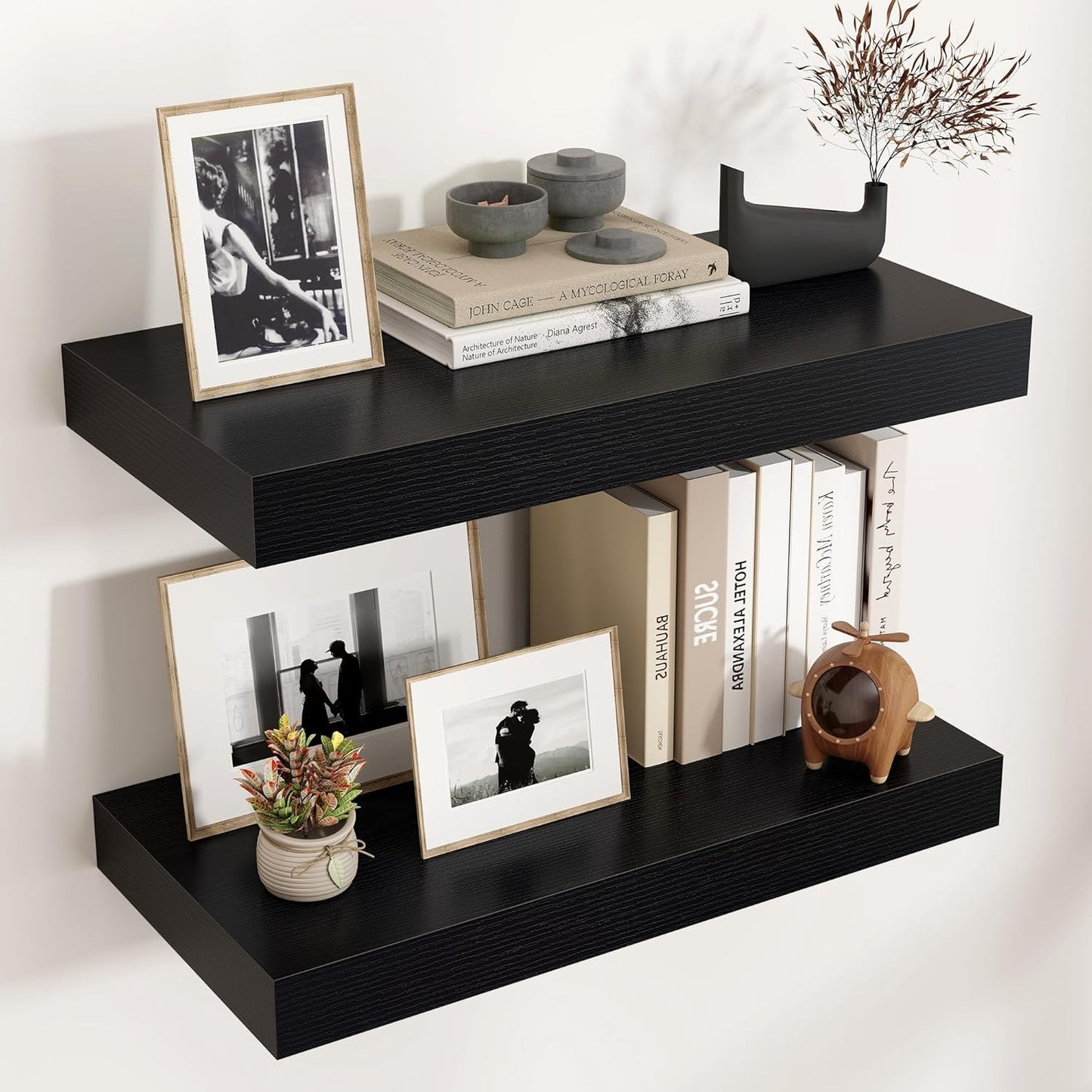 Shelfloft 12 Inch Deep Long Wood Floating Wall Shelves