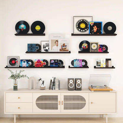 ShelfLoft 5.5 Inch Deep Picture Ledge Shelf Wall Display Floating Shelves with Lip