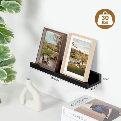 ShelfLoft 5.5 Inch Deep Picture Ledge Shelf Wall Display Floating Shelves with Lip