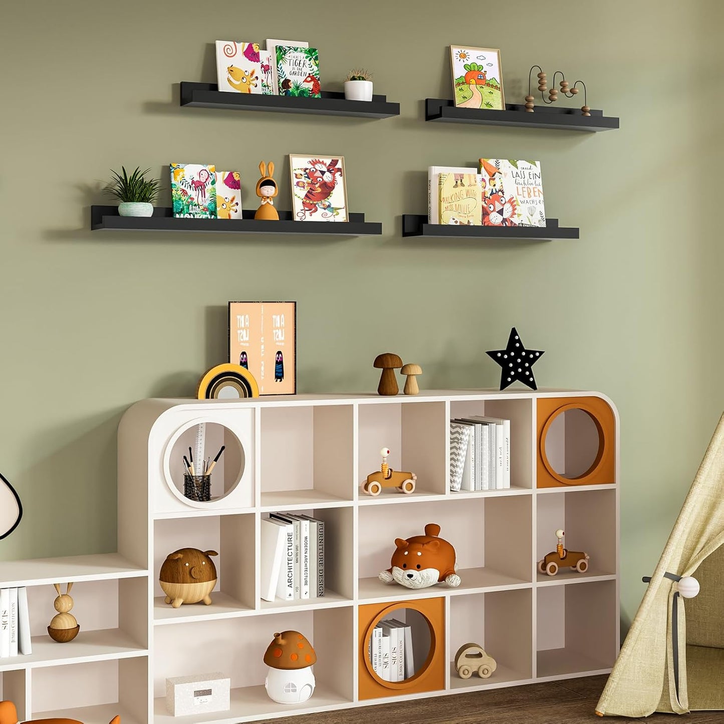 ShelfLoft 5.7 Inch Deep Picture Ledge Shelf Floating Shelves Set of 3