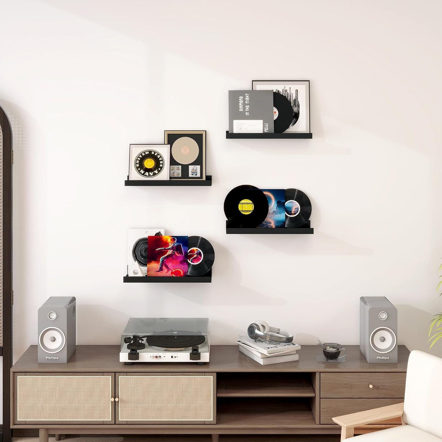 ShelfLoft 6.25 Inch Deep Picture Ledge Floating Shelves for Wall Storage,Set of 4