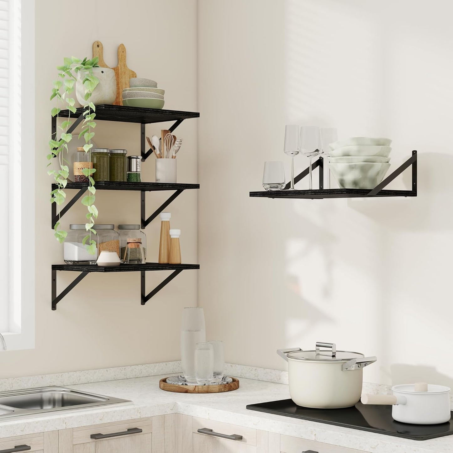 ShelfLoft 8 Inch Deep Floating Shelves for Wall