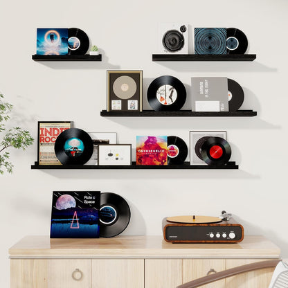 Shelfloft 5.5 Inch Deep Picture Ledge Shelf Floating Wall Display Shelves,Set of 6