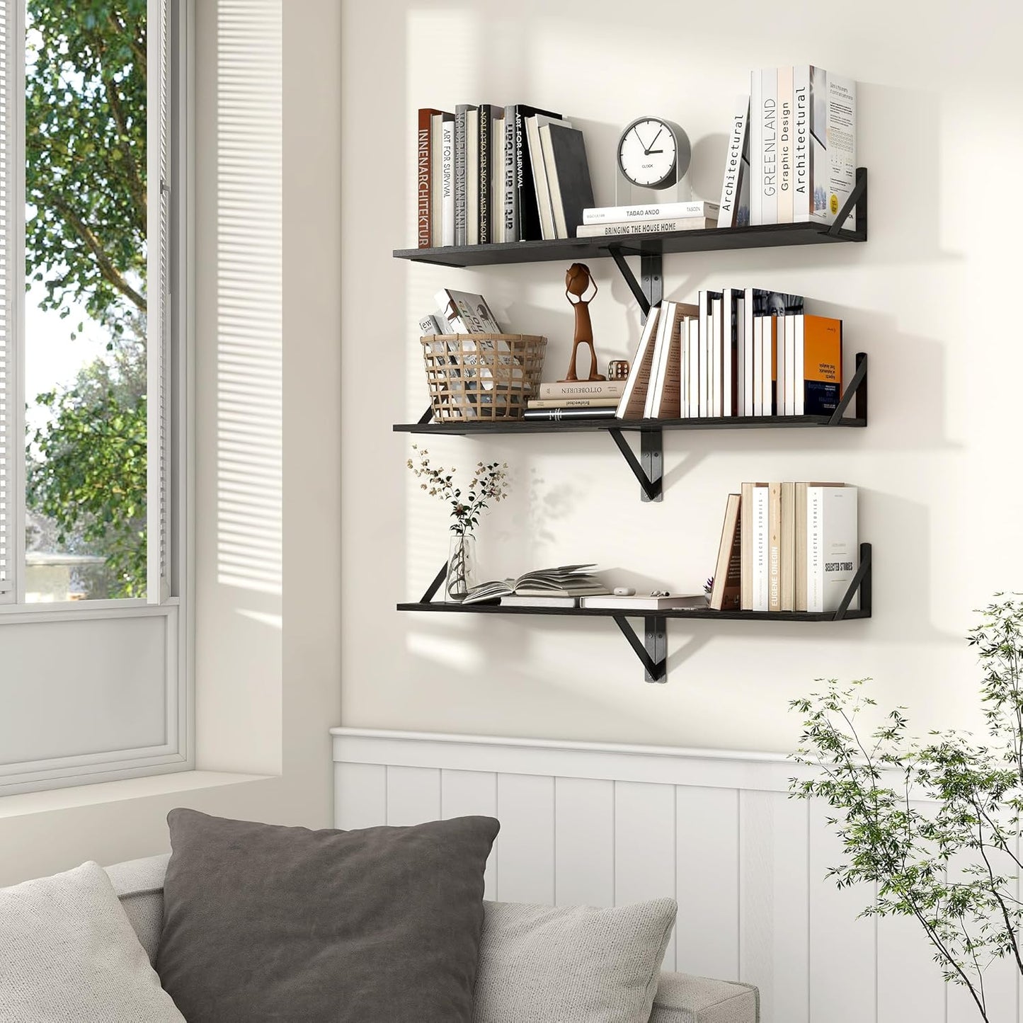 ShelfLoft 8 Inch Deep Wall Mounted Floating Shelves