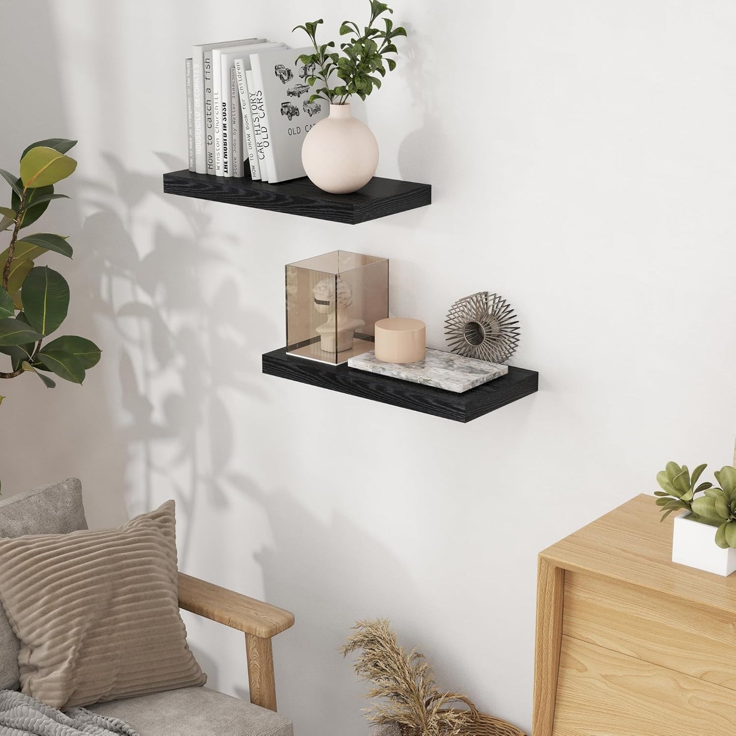 ShelfLoft 9.3 Inch Deep Floating Wall Shelves