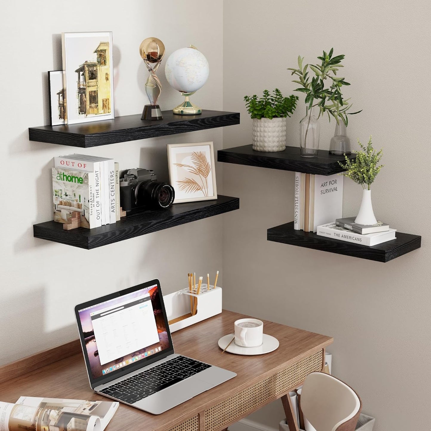 ShelfLoft 9.3 Inch Deep Floating Wall Shelves