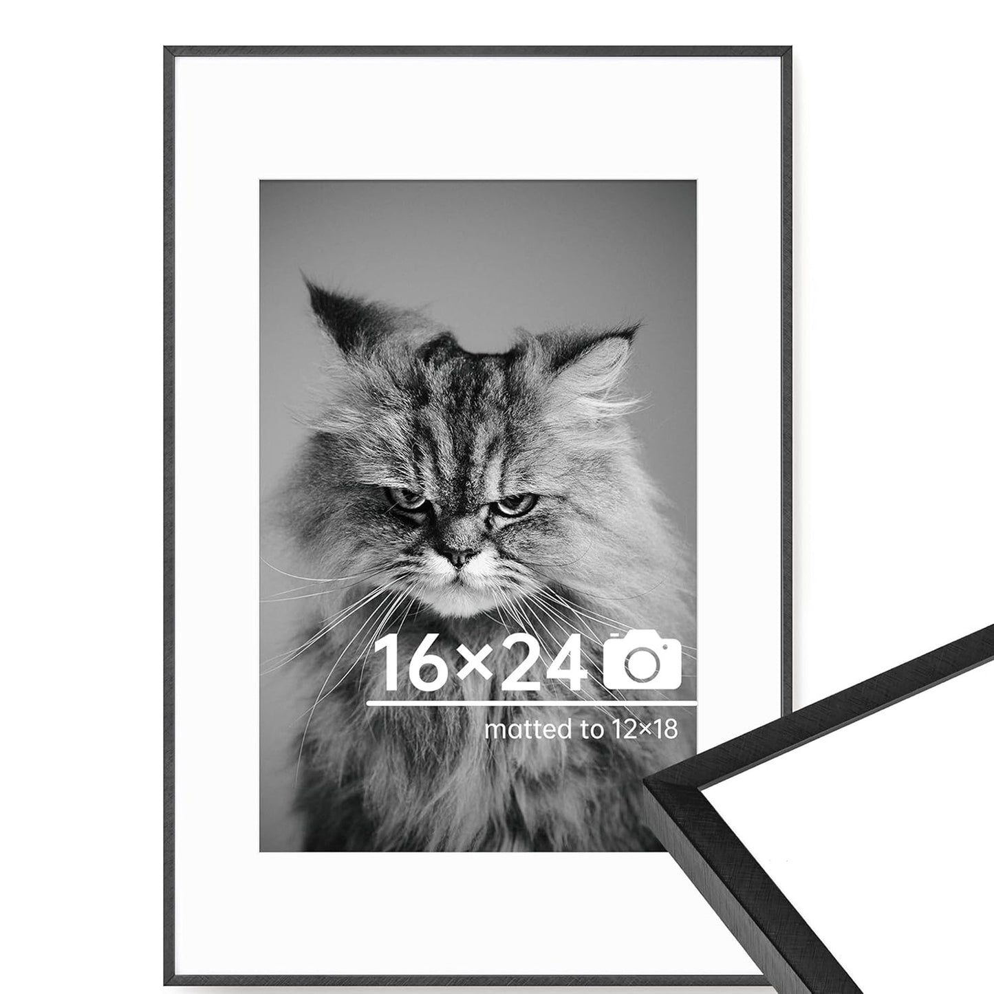 c 9 Sizes Thin Aluminum Metal Picture Frame with High Definition Plexiglass