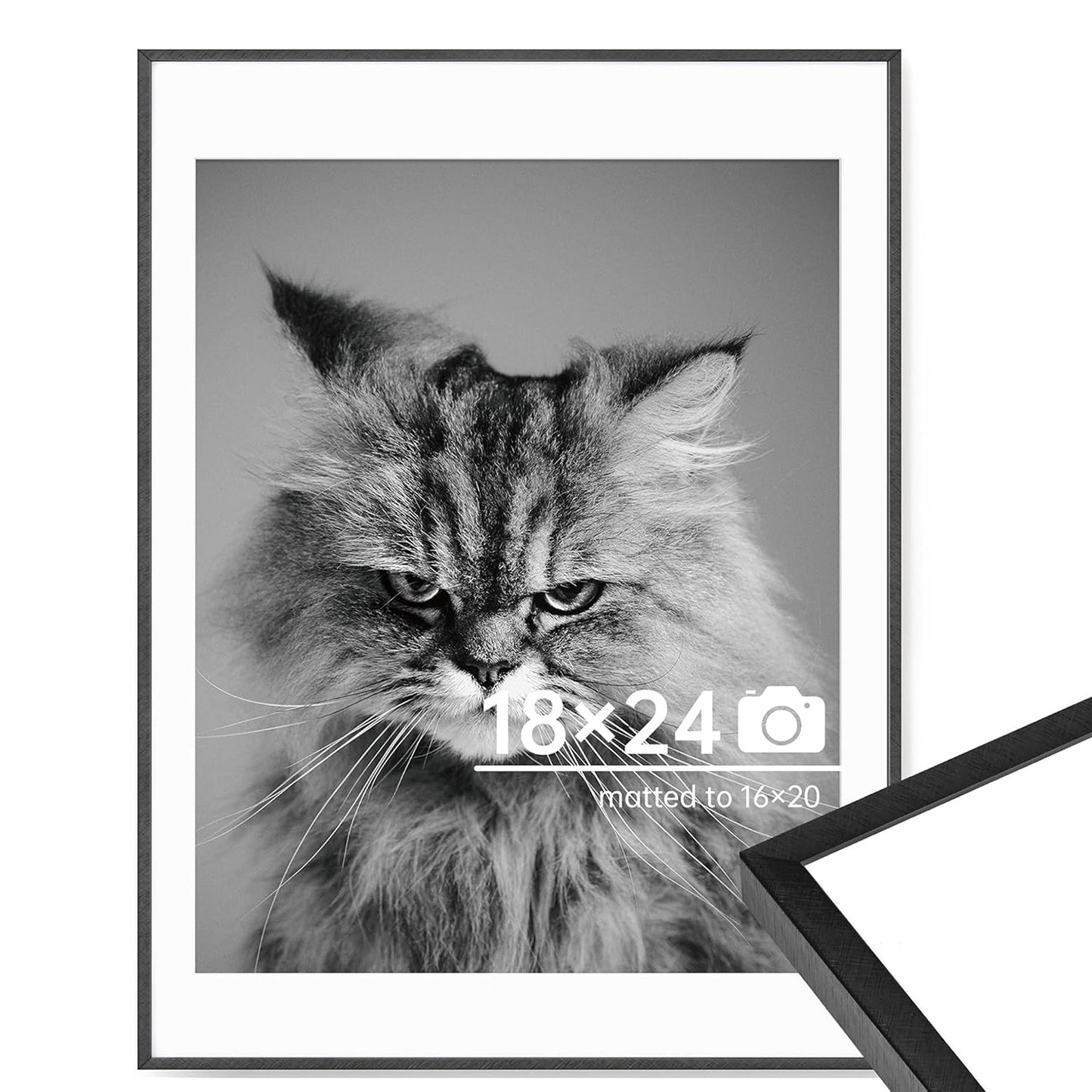 c 9 Sizes Thin Aluminum Metal Picture Frame with High Definition Plexiglass