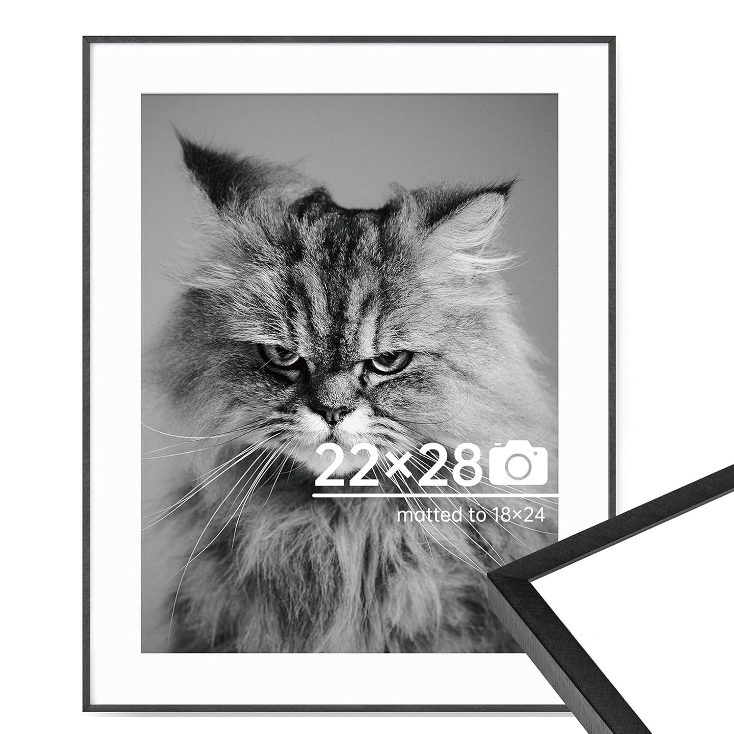 c 9 Sizes Thin Aluminum Metal Picture Frame with High Definition Plexiglass