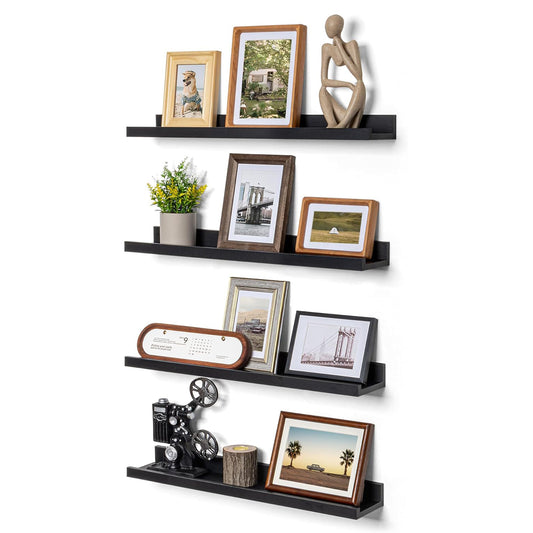 ShelfLoft 4.7 Inch Deep Picture Ledge Shelf Floating Shelves,Set of 4