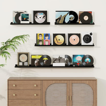 Shelfloft 3.5 Inch Deep Picture Ledge Shelf Solid Wood Wall Shelves