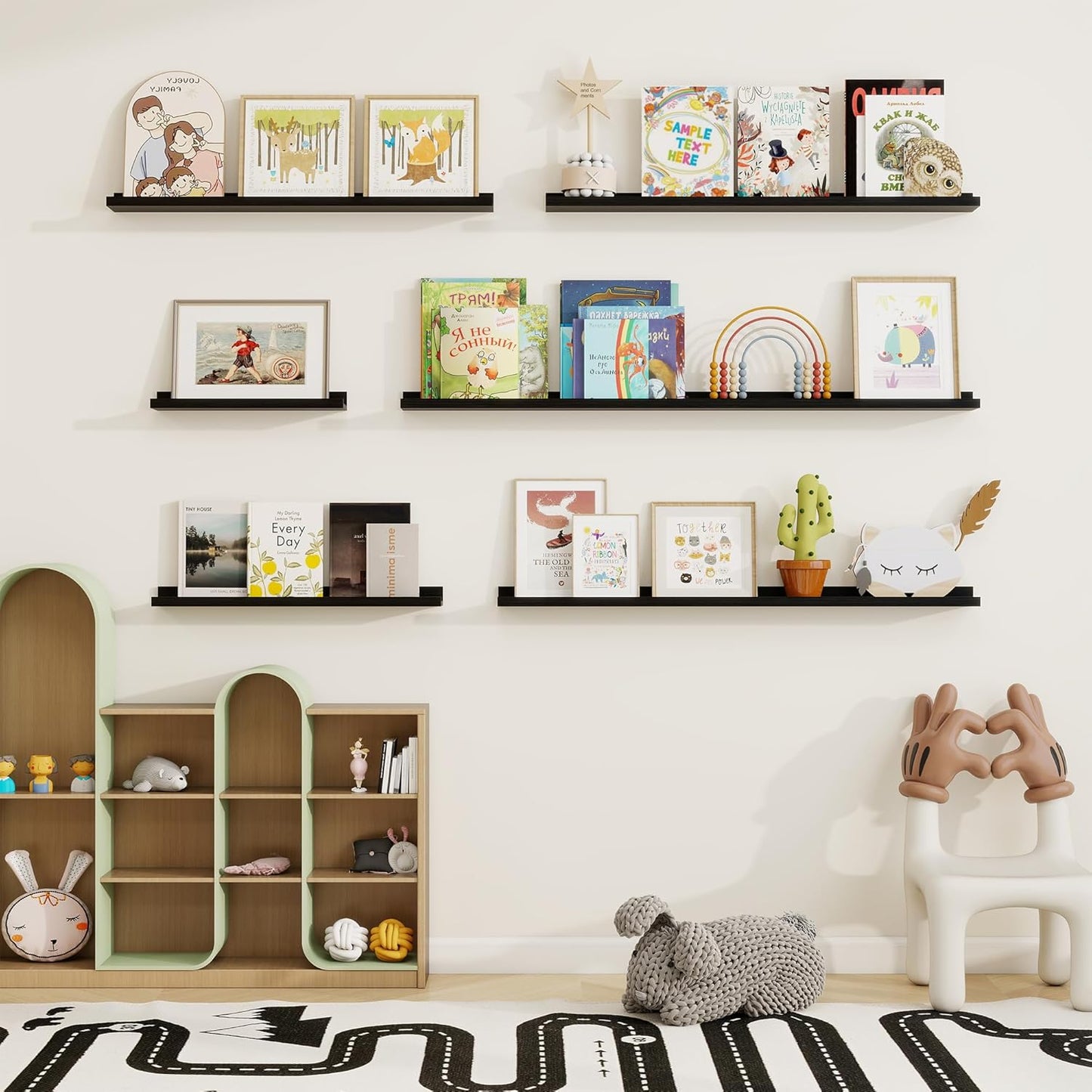 Shelfloft 3.5 Inch Deep Picture Ledge Shelf Solid Wood Wall Shelves