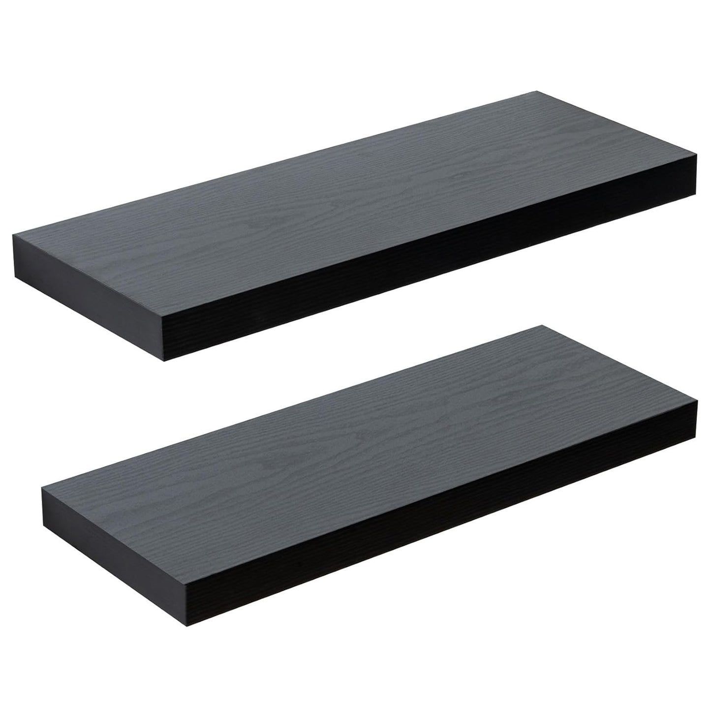 ShelfLoft 24" Wide x 9" Deep Wall Storage Floating Shelves, 2 Pack