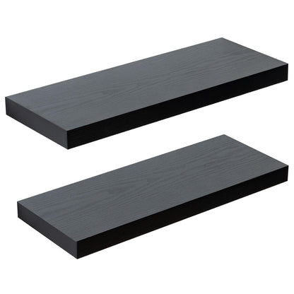 ShelfLoft 24" Wide x 9" Deep Wall Storage Floating Shelves, 2 Pack