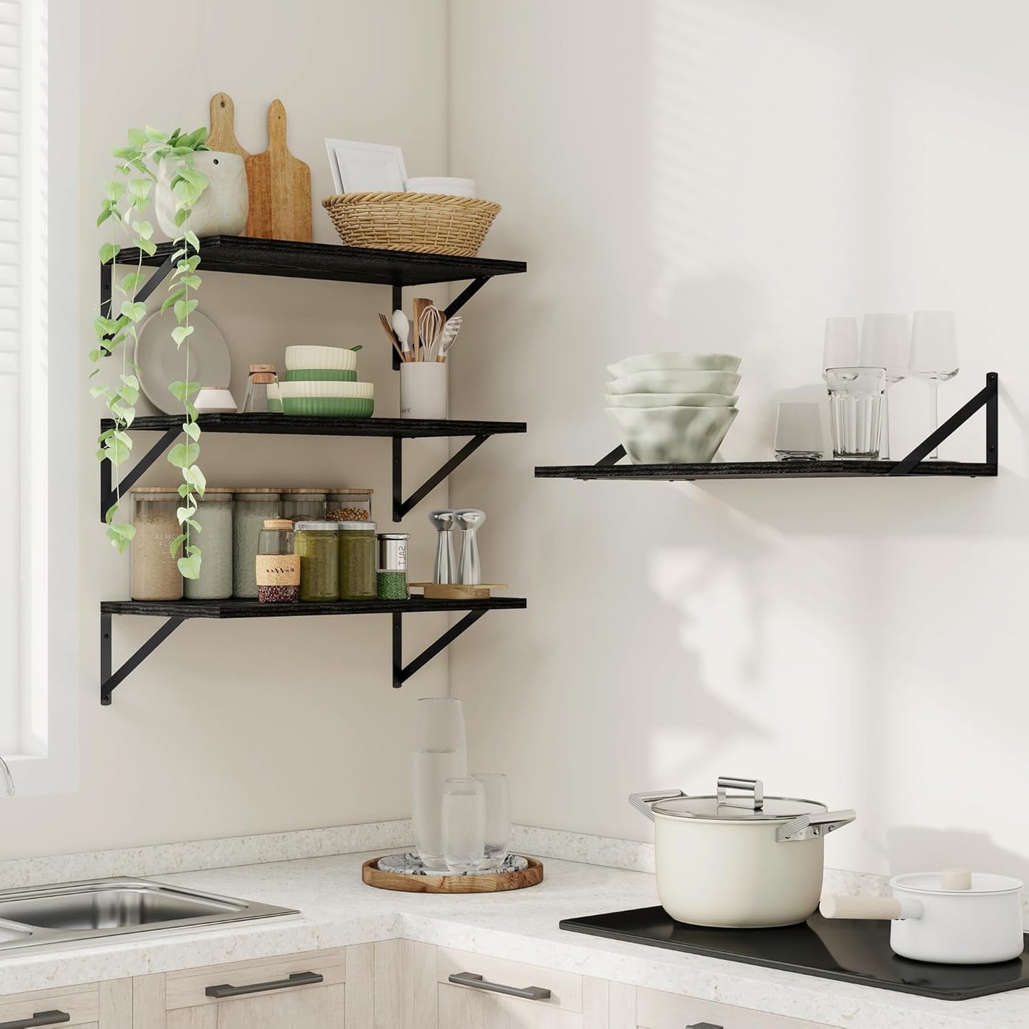 ShelfLoft 8 Inch Deep Floating Shelves for Wall