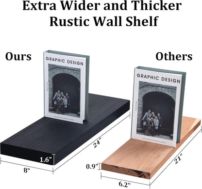 ShelfLoft 8 inch Deep Wall Storage Floating Shelves