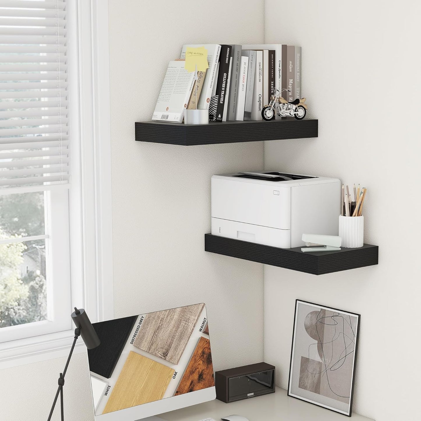 ShelfLoft 24" Wide x 11.6" Deep Floating Shelves for Wall Storage