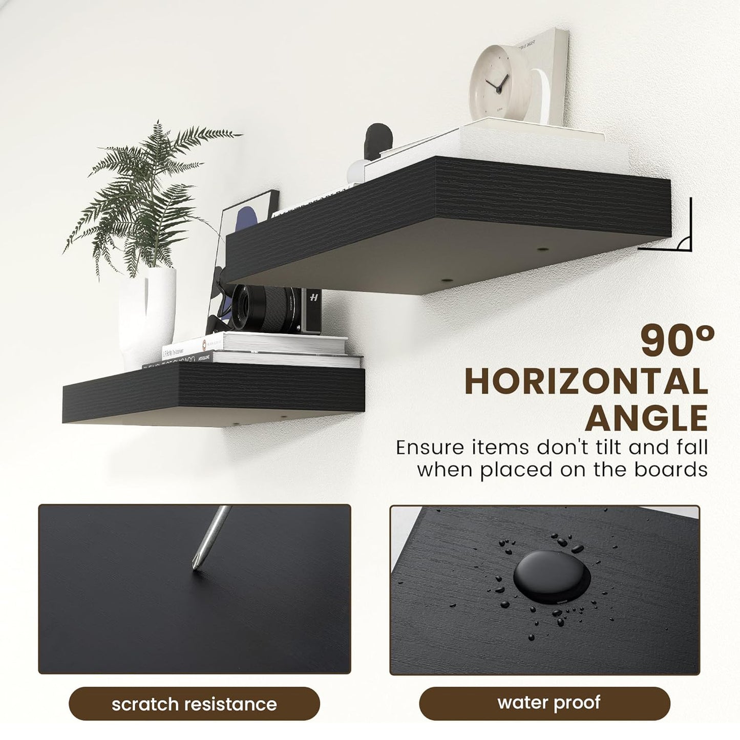 ShelfLoft 11.6 Inch Deep Floating Shelves for Wall Storage