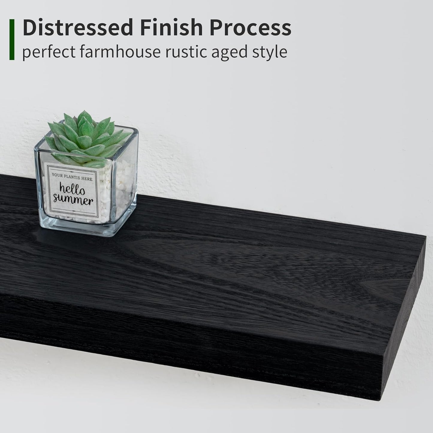 ShelfLoft 24" Wide x 6.7" Deep Natural Paulownia Wood Floating Shelves, 2 Pack