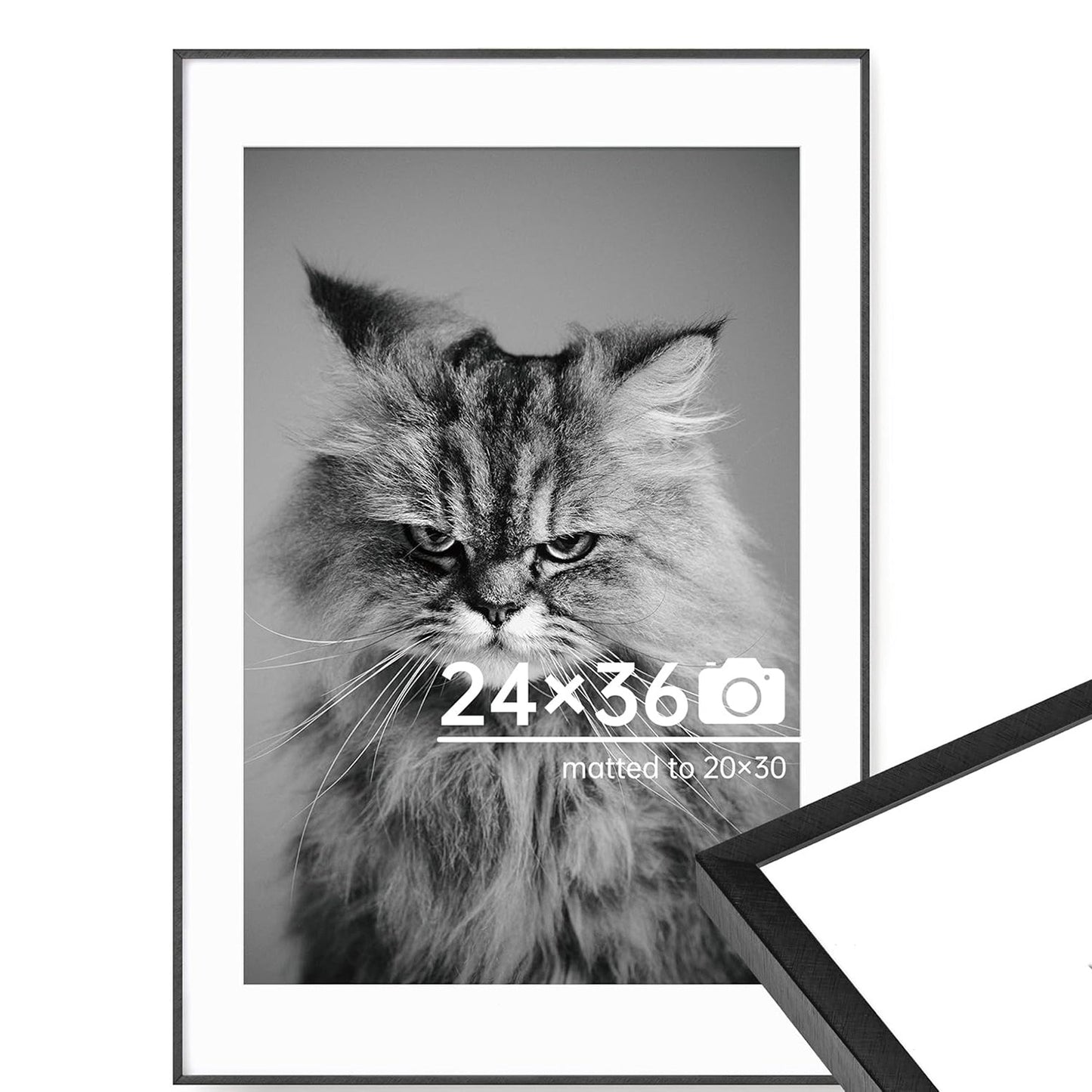 c 9 Sizes Thin Aluminum Metal Picture Frame with High Definition Plexiglass