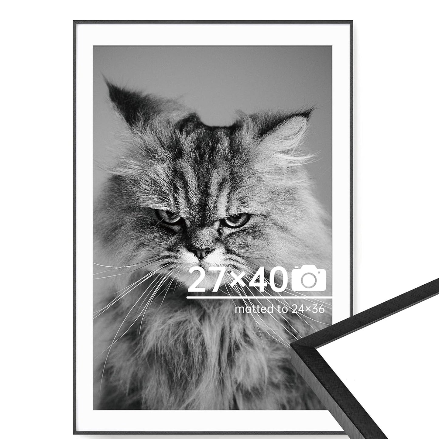 c 9 Sizes Thin Aluminum Metal Picture Frame with High Definition Plexiglass