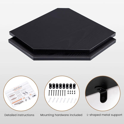 ShelfLoft Wall Mount Floating Corner Shelves